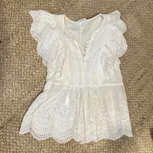 Ulla Johnson eyelet top 0